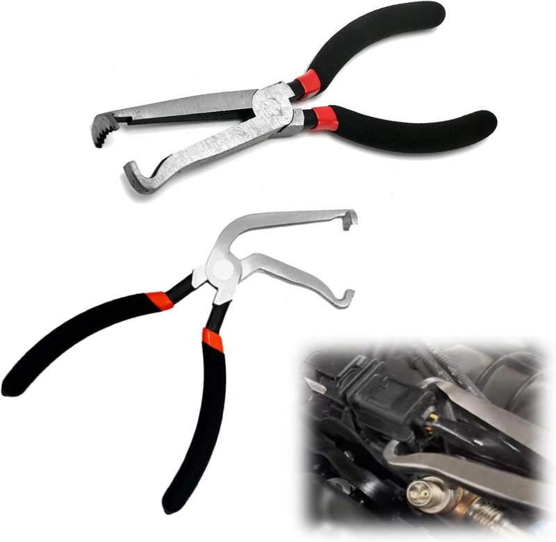 SpaLoo Upgraded 37960 Electrical Disconnect Pliers, 8in Automotive Tools Electrical Connector Pliers, Automotive Tools for Push Tab Style Plugs (Straight+60 Degree) - Image 1